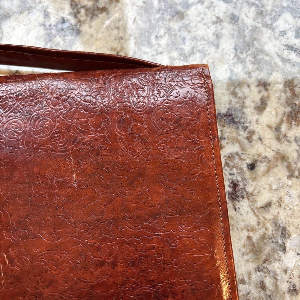 Vintage A. Antinori Roma Brown & Gilt Leather Purse View 6